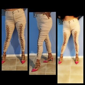 Ivory Spandex Jeggings